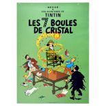 Advertising Poster Tintin Herge Seven Crystal Balls