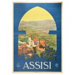 Travel Poster Assisi Perugia Italy ENIT Grassi