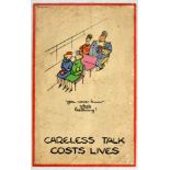 War Poster Careless Talk Costs Lives Fougasse Bus