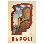 Travel Poster Napoli Italy Amalfi Coast ENIT