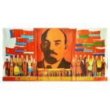 Propaganda Poster Lenin People Friendship Communism USSR