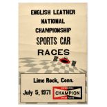 Advertising Poster English Leather National Championship Sports Car Races