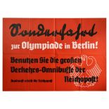 Sport Poster 1936 Berlin Olympic Games Berlin