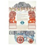 Travel Poster London Transport Children Kew Gardens Greenwich