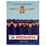 Propaganda Poster French Air Force Pilot Recruitment Savignac