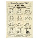 Advertising Poster Bicycle Manufacturer France Star Cycles Etoile
