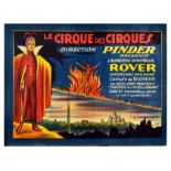 Advertising Poster Circus Pinder Fire Tightrope Walker Blondin