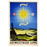 Travel Poster Ostwestfalen Lippe North Rhine Westphalia Germany