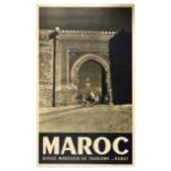 Travel Poster Maroc Rabat Camel Arch