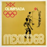 Sport Poster 1968 Olympic Games Mexico Volleyball
