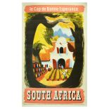 Travel Poster South Africa Wine Vineyard Cape Of Good Hope