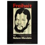 Propaganda Poster Free Nelson Mandela Apartheid Germany