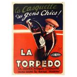 Advertising Poster La Torpedo Hats Art Deco Car