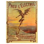 Advertising Poster Pneu Electric Devil Wings Paris France