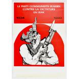 Propaganda Poster Iraq Communist Party Against Dictatorship