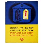 War Poster London Underground WWII BLackout Inside Its Bright