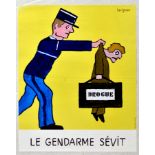 Propaganda Poster Drug Dealer Bust French Police Savignac