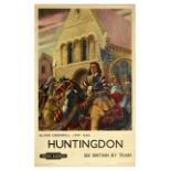 Travel Poster Huntingdon British Railways Oliver Cromwell