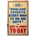 War Poster WWI England Expects UK Recruitment