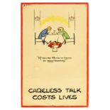 War Poster Careless Talk Costs Lives WWII Restaurant Fougasse