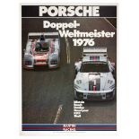 Sport Poster Porsche Doppel Weltmeister Double World Cup Win