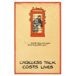 War Poster Careless Talk Costs Lives WWII Telephone Fougasse