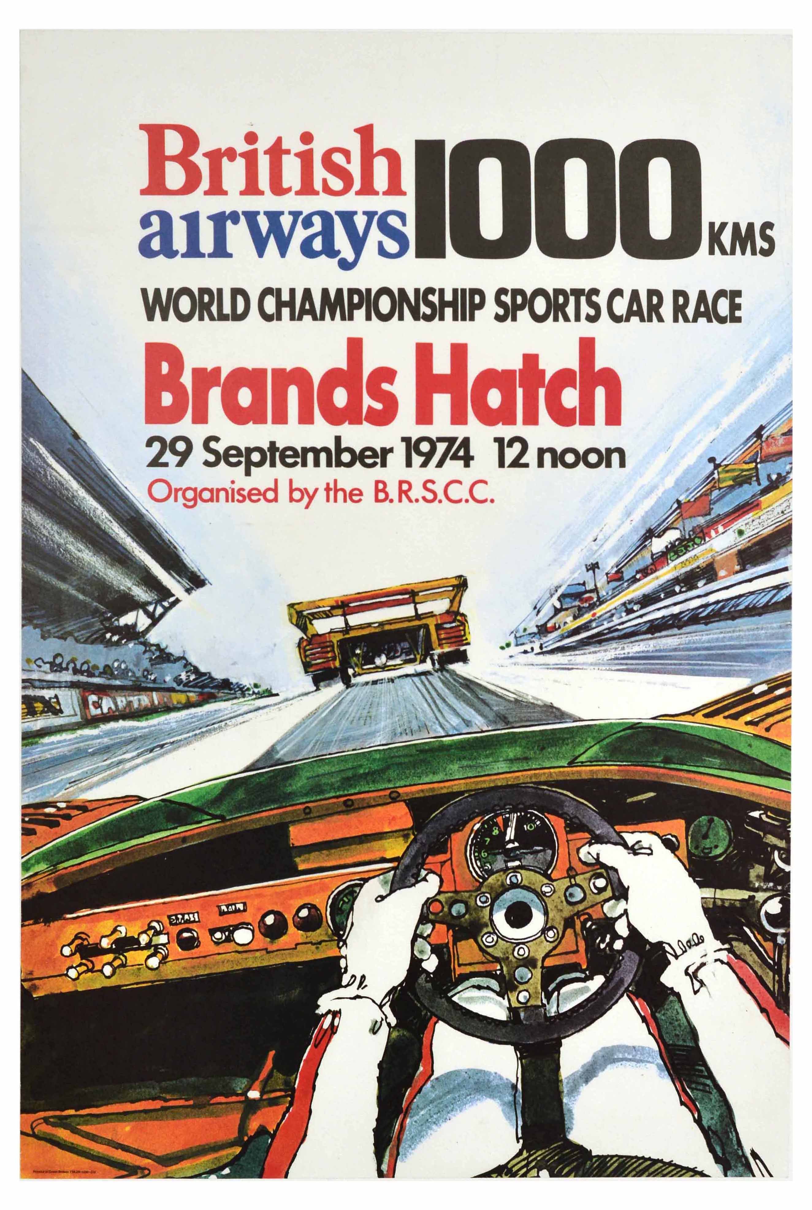 Advertising Poster British Airways Brands Hatch 1000km Endurance Sports Car