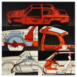 Advertising Poster BMW E21 Body Frame Pop Art Cutaway