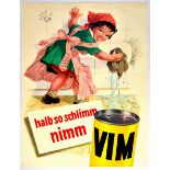 Advertising Poster Vim Scouring Cleaning Polishing Powder