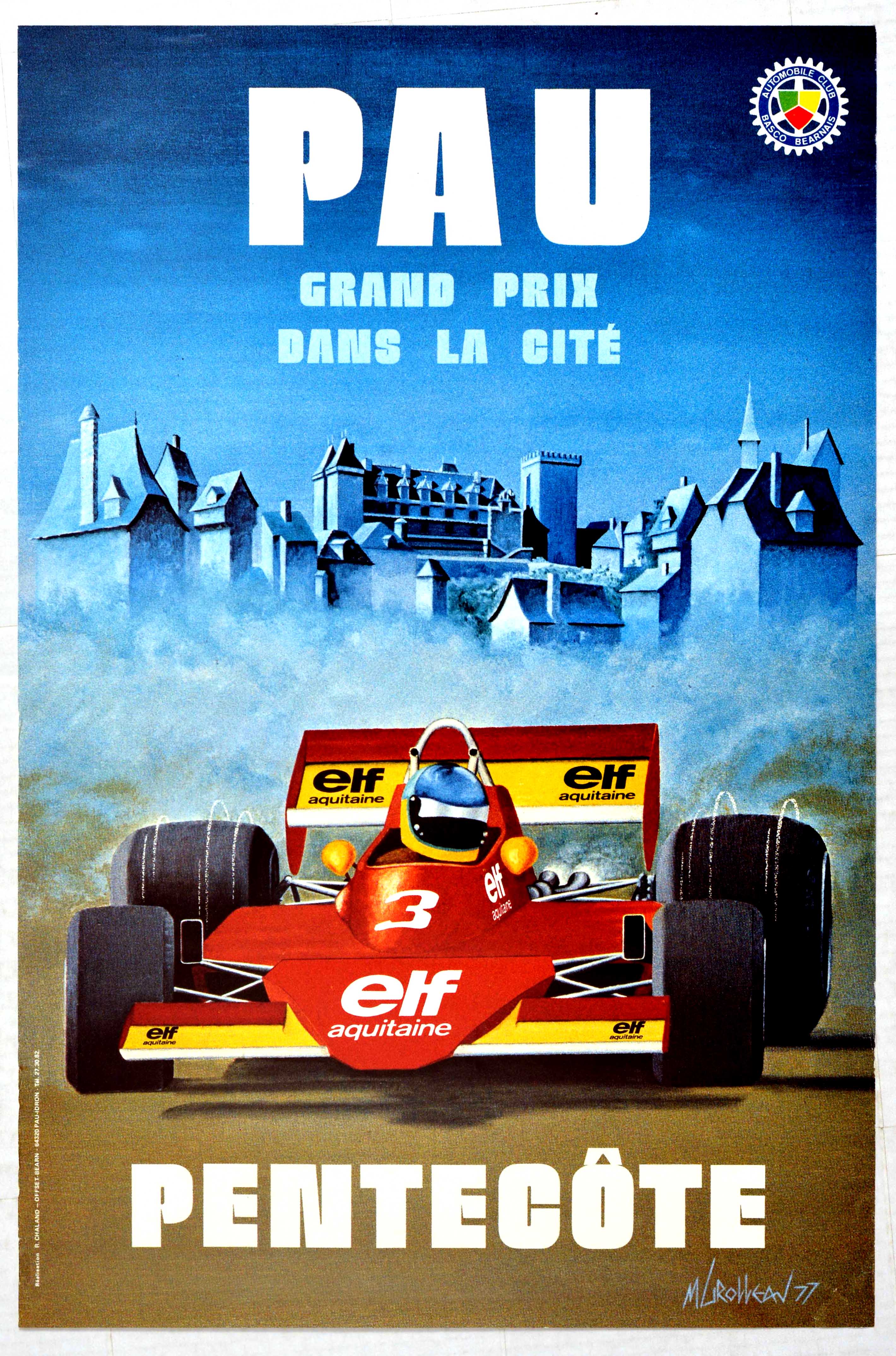 Sport Poster Grand Prix Motor Racing Pau France 1977