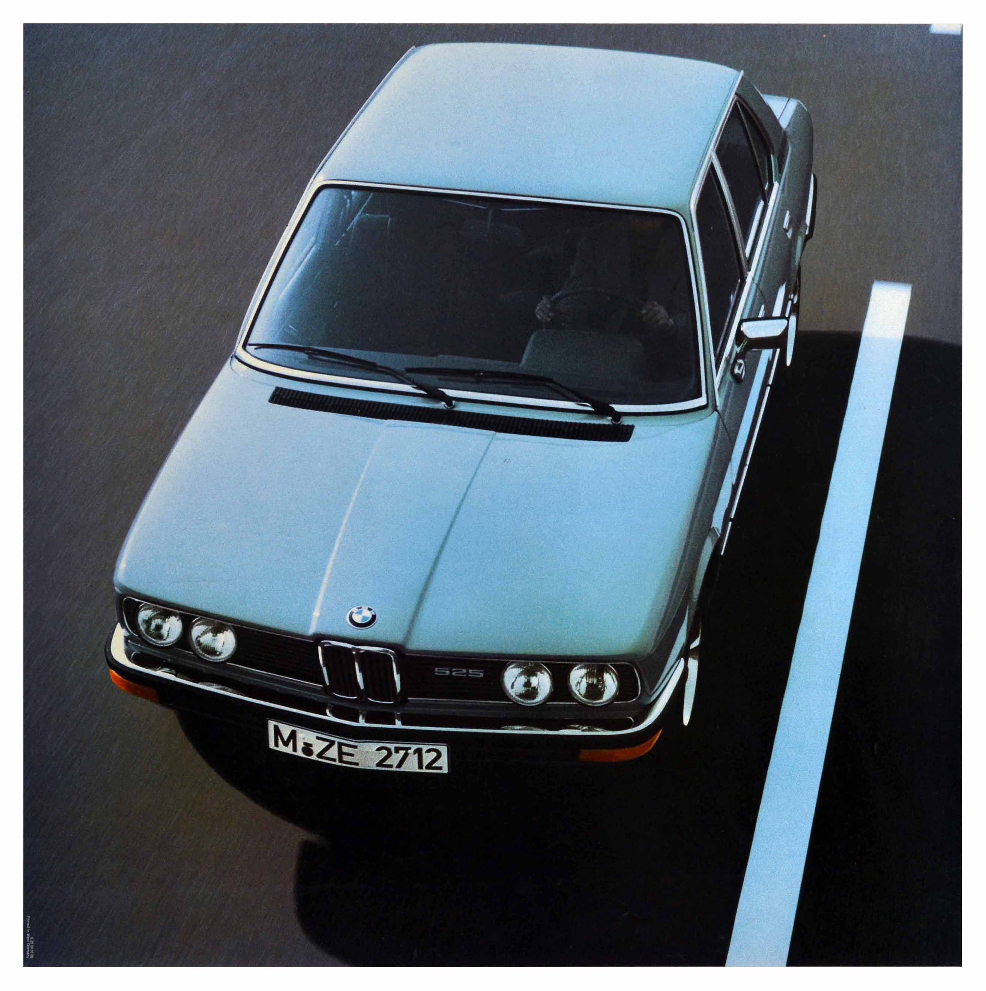 Advertising Poster BMW 525 Executive Car Germany