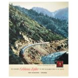 Advertising Poster California Zephyr Western Pacific Railway Feather River Canyon