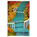 Travel Poster Switzerland Electric Railways Otto Baumberger