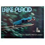 Sport Poster Ski Jump Lake Placid Olympic Winter Games USA