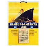 Advertising Poster Hamburg America Line Calendar Ship Boat HAPAG