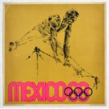 Sport Poster 1968 Olympic Games Mexico Gymnast Horizontal Bar