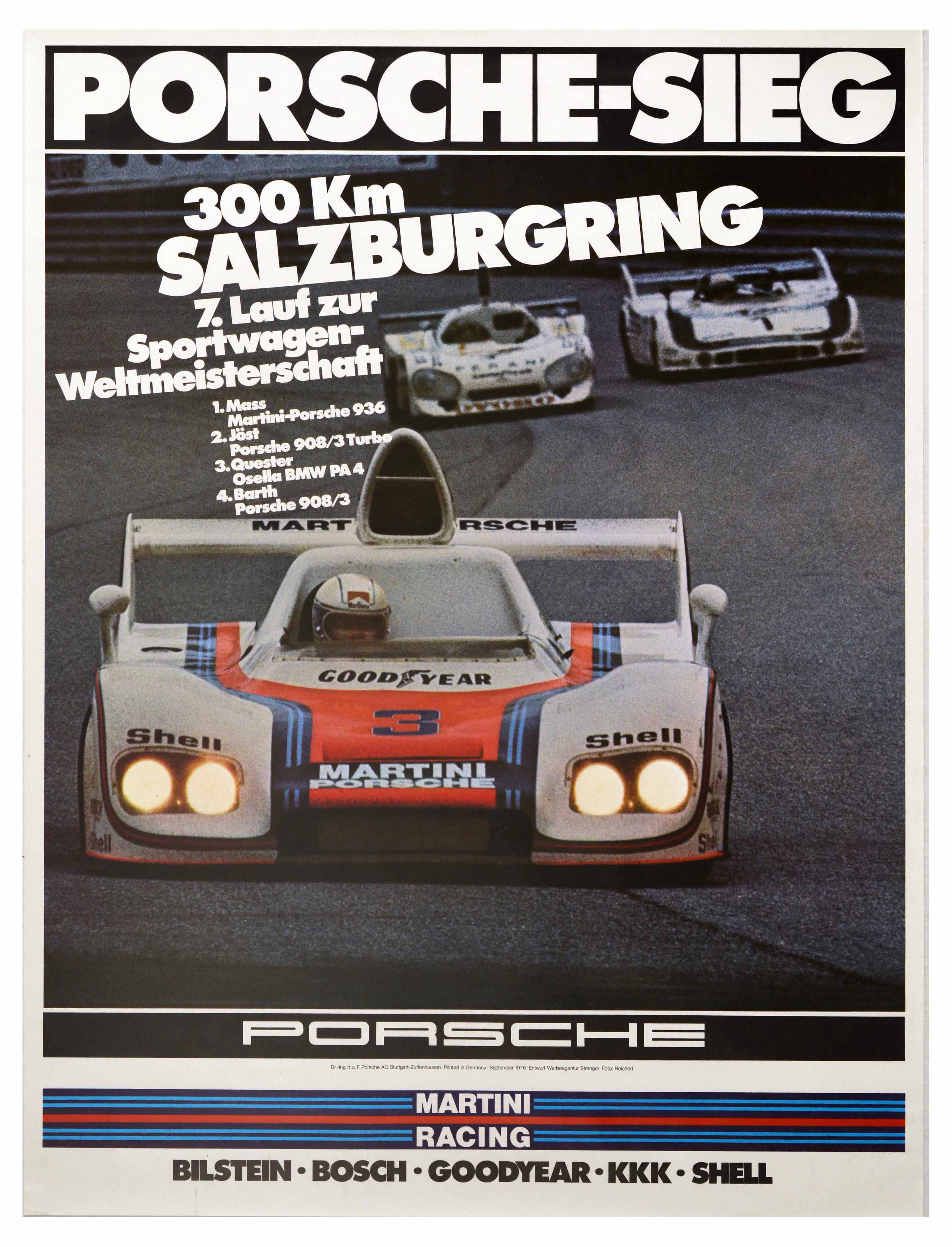 Sport Poster Porsche 936 300km Salzburgring Mass