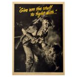 War Poster Stuff to Fight With WWII USA Soldier Home Front