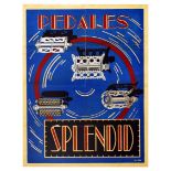 Advertising Poster Art Deco Pedales Bicycle Cycling Pedals