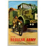 Propaganda Poster Join The Regular Army Recruitment UK Motorcycle