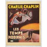 Cinema Poster Modern Times Charlie Chaplin Paulette Goddard