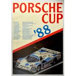 Advertising Poster Porsche Cup 1988 Car Racing