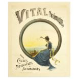 Advertising Poster Vital Pneumatiques Bike Tyre Bicycle