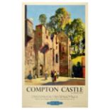 Travel Poster Compton Castle British Railways Western Region Devon