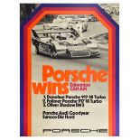 Advertising Poster Porsche 917 Wins Edmonton CanAm Goodyear Canada