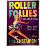 Advertising Poster Roller Follies Anniversary Revue Rollerskating
