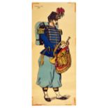 Advertising Poster Cavalry Chasseur A Pied Baume Algipan French Army Uniform