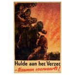 War Poster Netherlands WWII Resistance Dutch Fighters USA