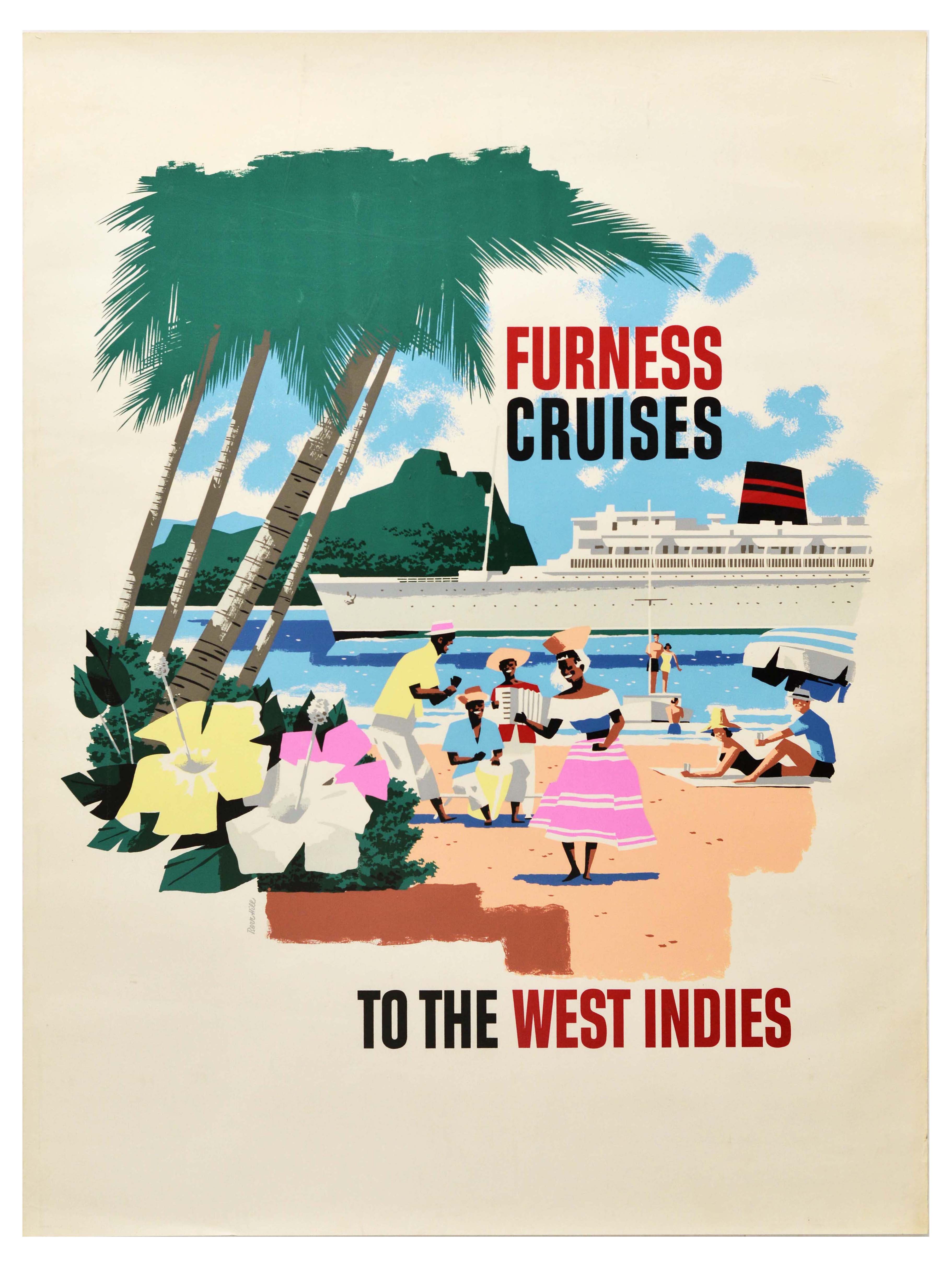 Travel Poster Furness Cruises West Indies