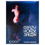 Advertising Poster Crazy Horse Saloon Blue Cabaret Paris